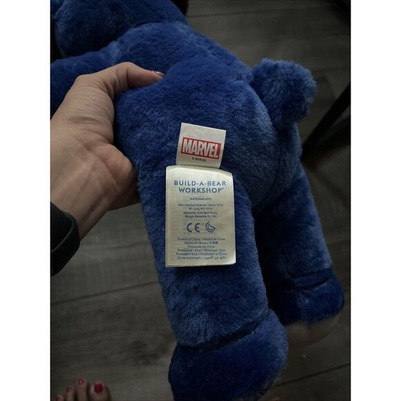Build A Bear Marvel Avengers End Game Captain America Blue Plush Bear 16" - Picture 5 of 6